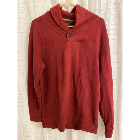 tasso elba sweater mens medium Red Button Winter preppy pullover coastal - Picture 1 of 4
